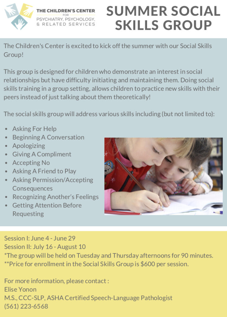 Summer Social Skills Group