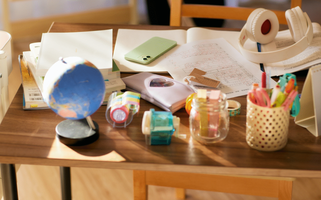 Disorganized desk