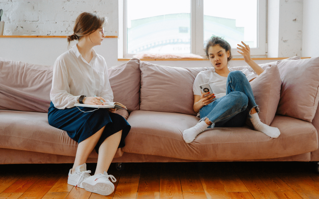 Teen in therapy session